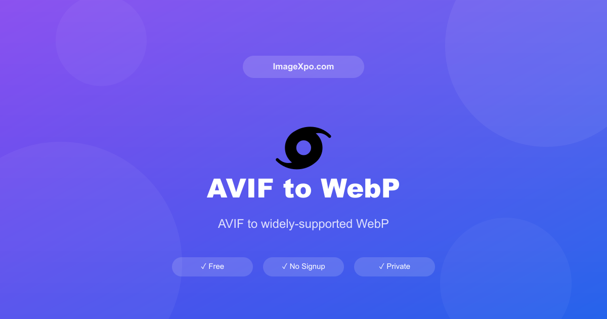AVIF to WebP Converter Free Online - High Speed Bridge