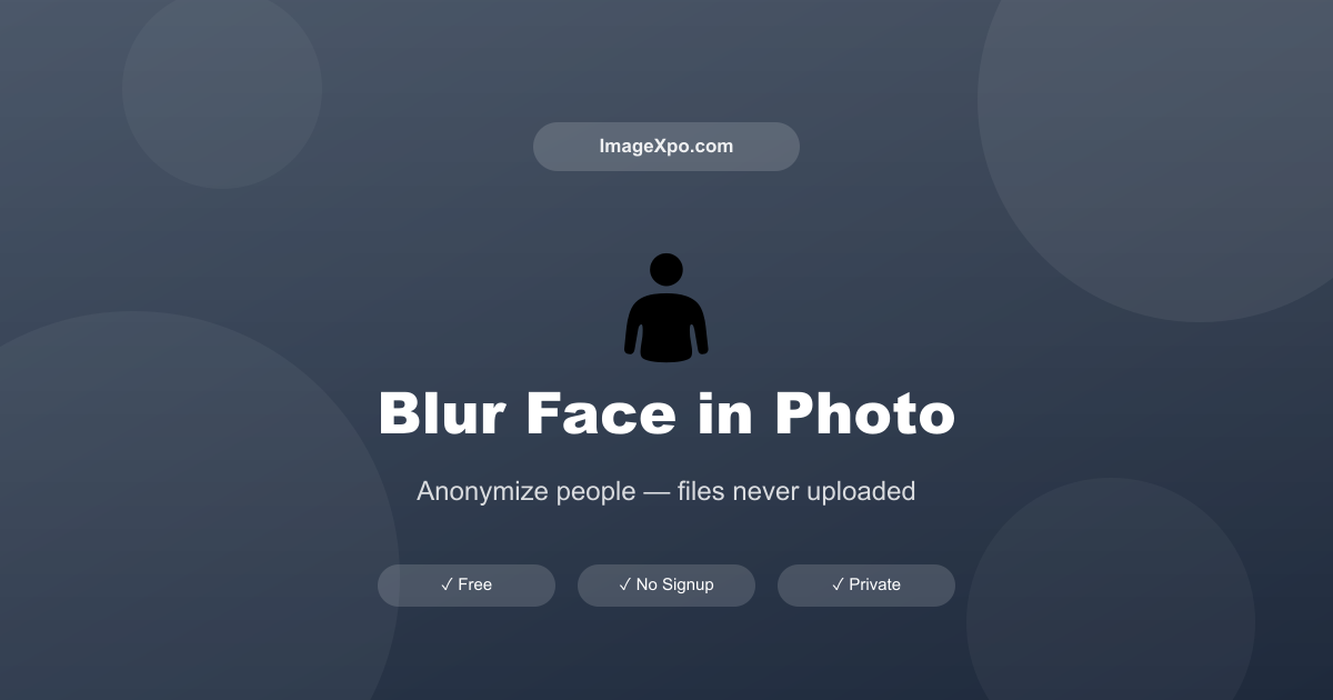Blur Face in Photo Online Free — Anonymize Images Instantly