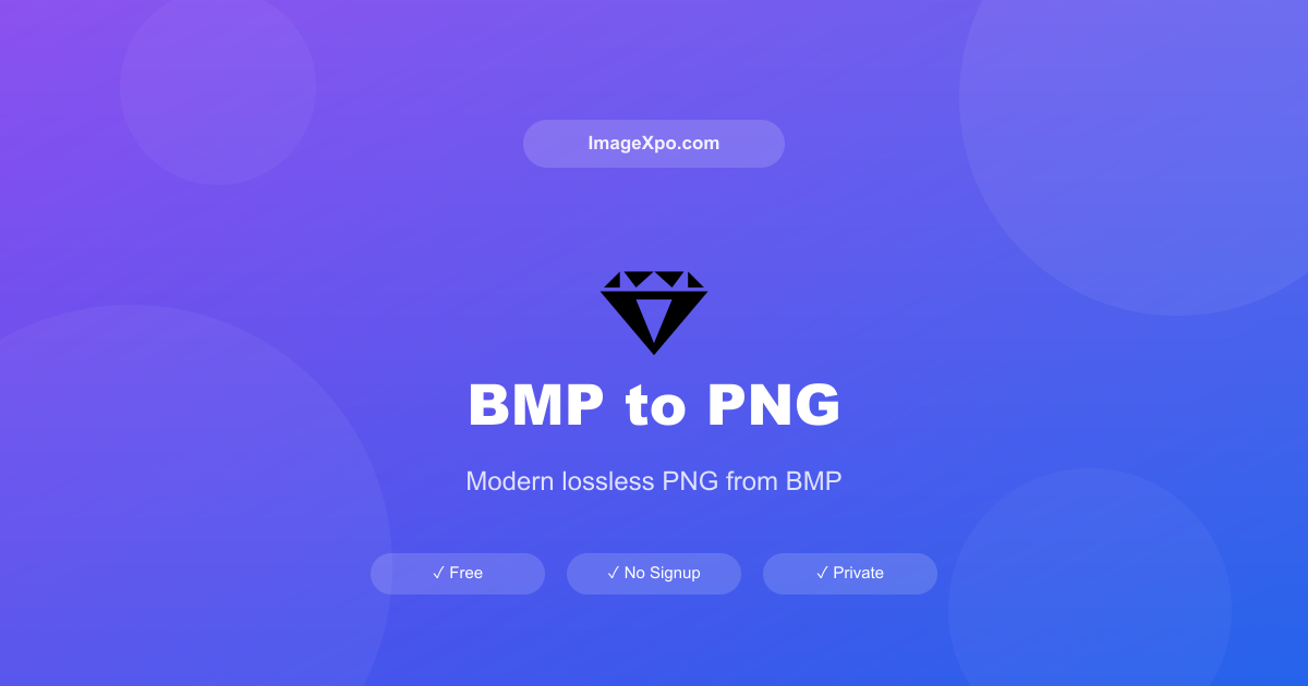 BMP to PNG Converter Free Online - Lossless Shrink