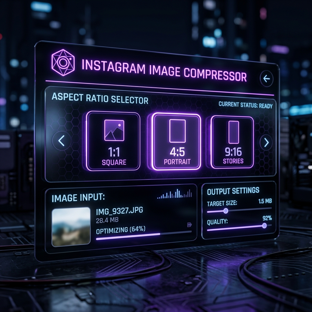 Compress Image for Instagram Free - Pixel-Perfect Feed Optimization — Tool interface