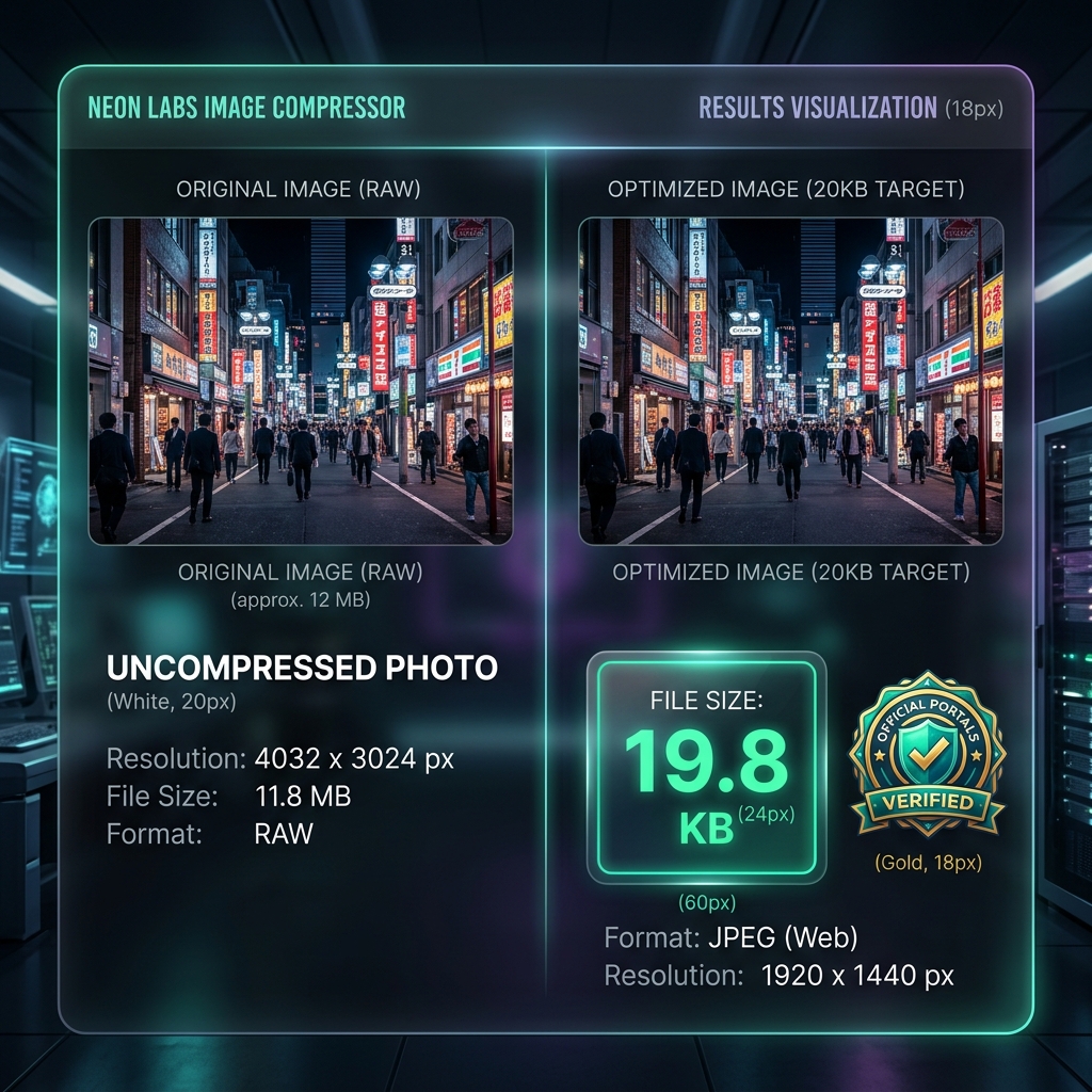 Compress Image to 20KB Online Free - Precision for Portals — Quality of the result
