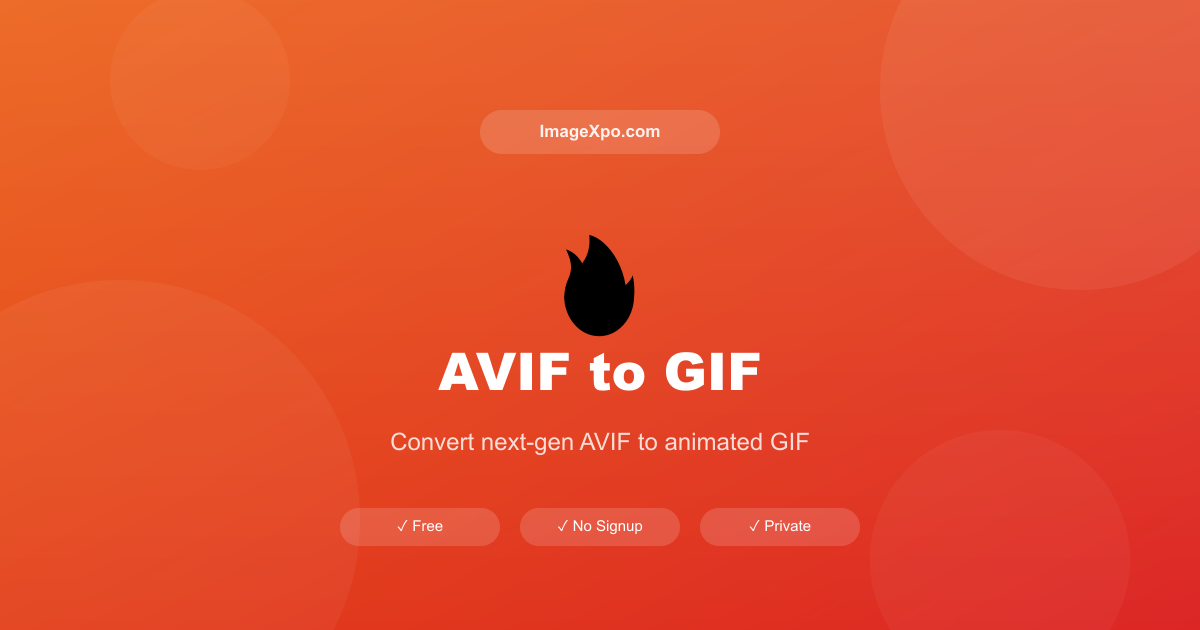 AVIF to GIF Converter Free Online — 100% Free Online