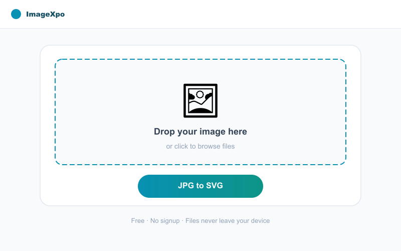 Convert JPG to SVG Online Free — Vectorize Images — Tool interface