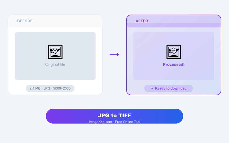 Convert JPG to TIFF Online Free — Print Quality — Quality of the result