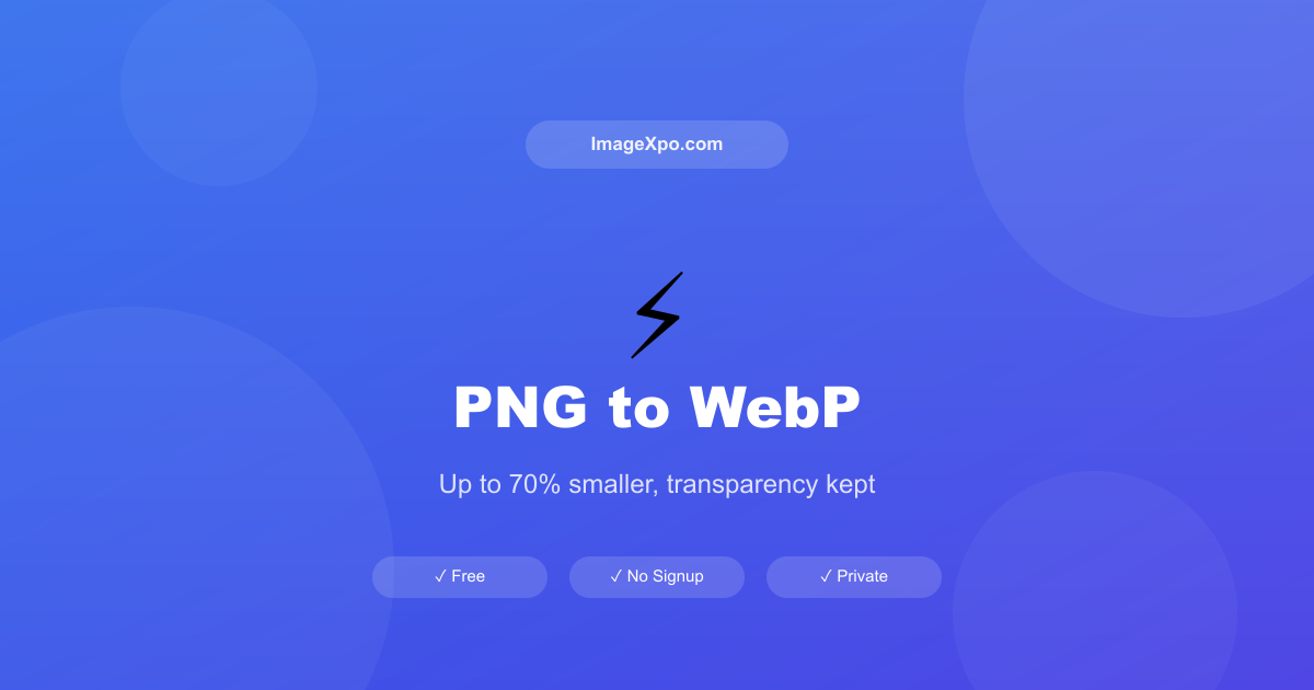 PNG to WebP Converter Free Online — Reduce PNG Size Dramatically