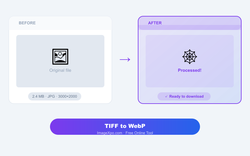 TIFF to WebP Converter Free Online — 100% Free Online — Quality of the result