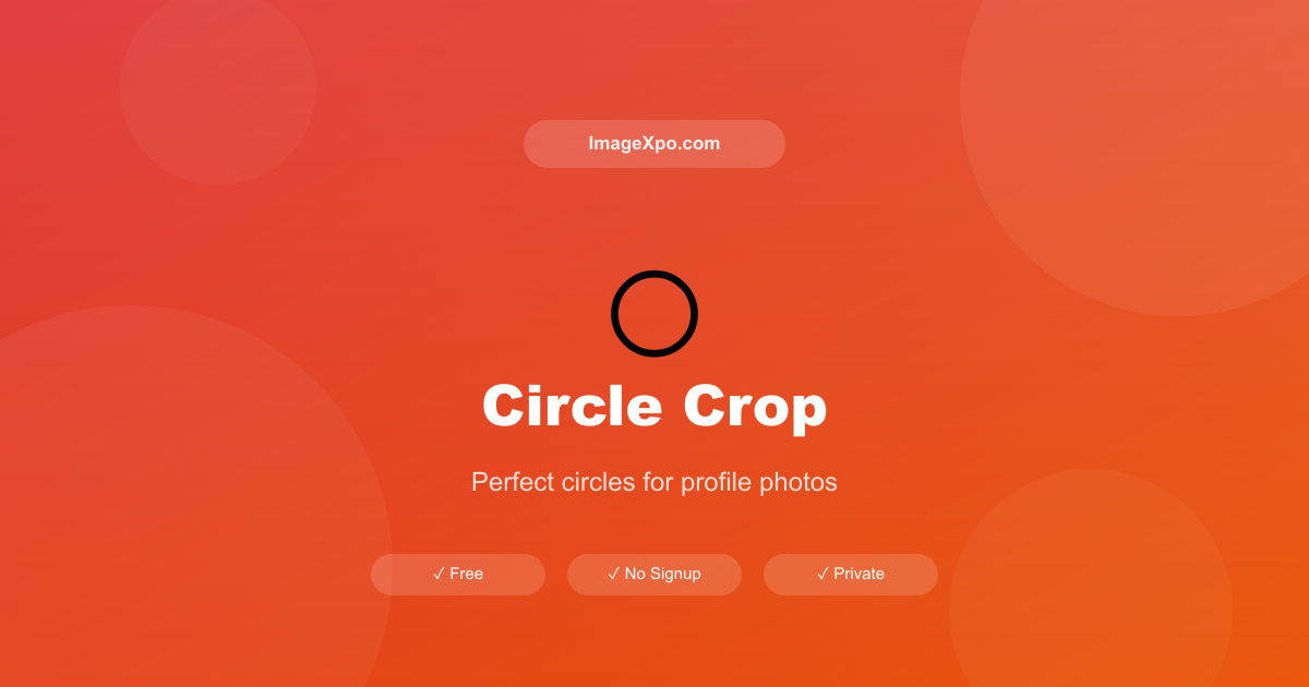 Crop Photo to Circle Online Free — Make Round Profile Picture
