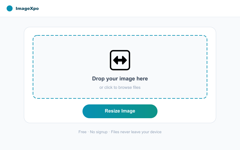 Resize Image Free Online without Losing Quality — Tool interface