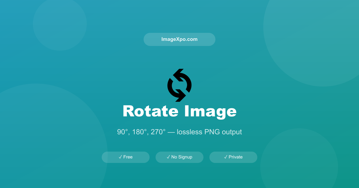 Rotate Image Online Free — 90, 180, 270 Degrees Instantly