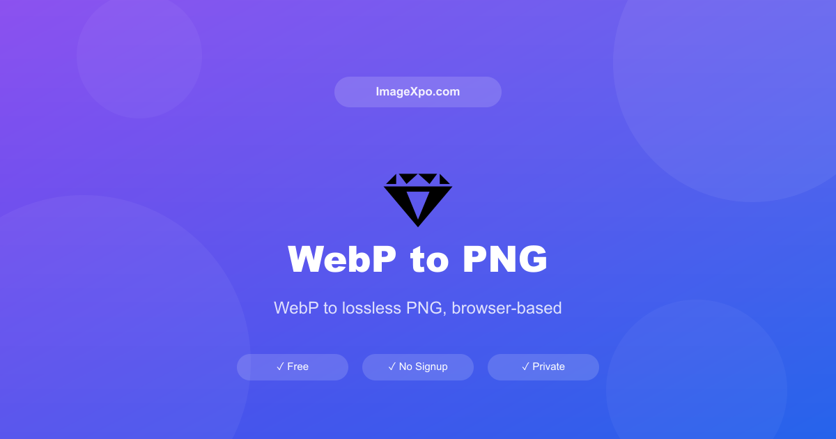 Free WebP to PNG Converter - High Quality Extraction — Free Online Tool